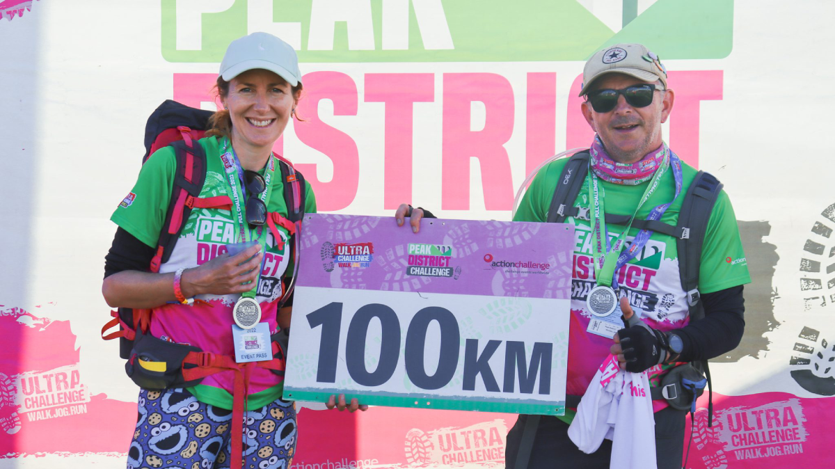 Peak District Ultra Challenge Participants Celebrating 100Km 1
