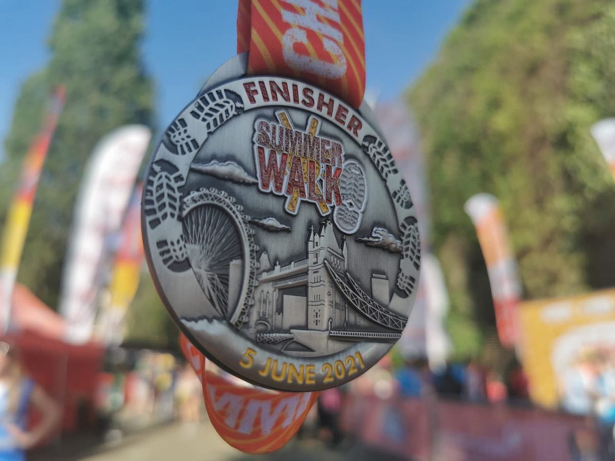 London Summer Walk Finisher Medal